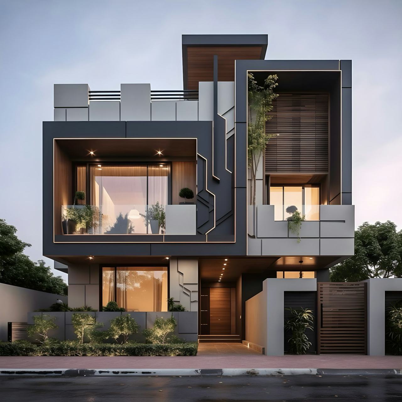 Modern Family House with Pool