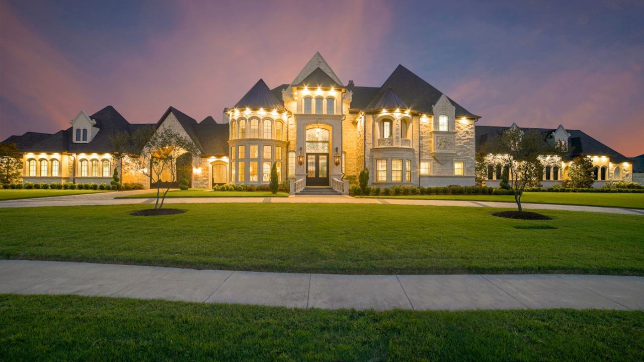 Mansion with Landscaped Grounds
